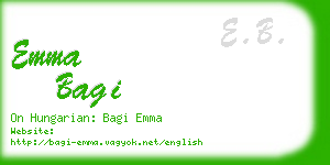 emma bagi business card